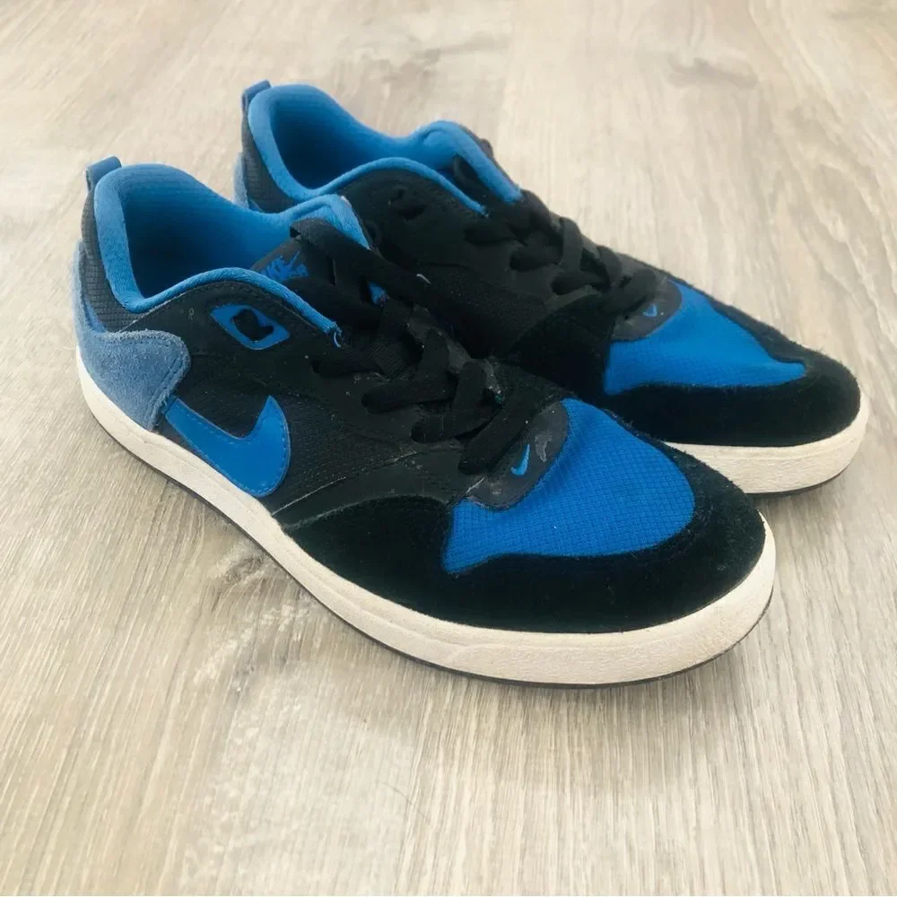 Nike SB Alleyoop Skateboard‎ Skate Shoes Sneakers Blue Black Youth Size 7Y